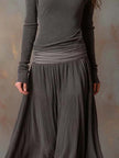 Charcoal Knit Maxi Dress For Women