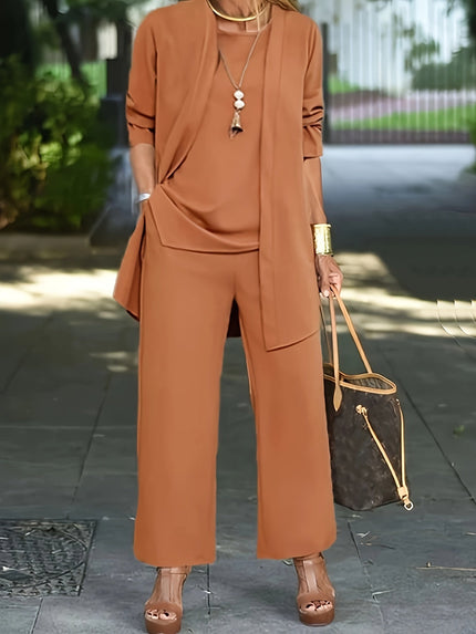 Nora | Stylish Solid Color Three-Piece Ensemble