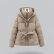 Elegant Puffer Coat with Hood - 4