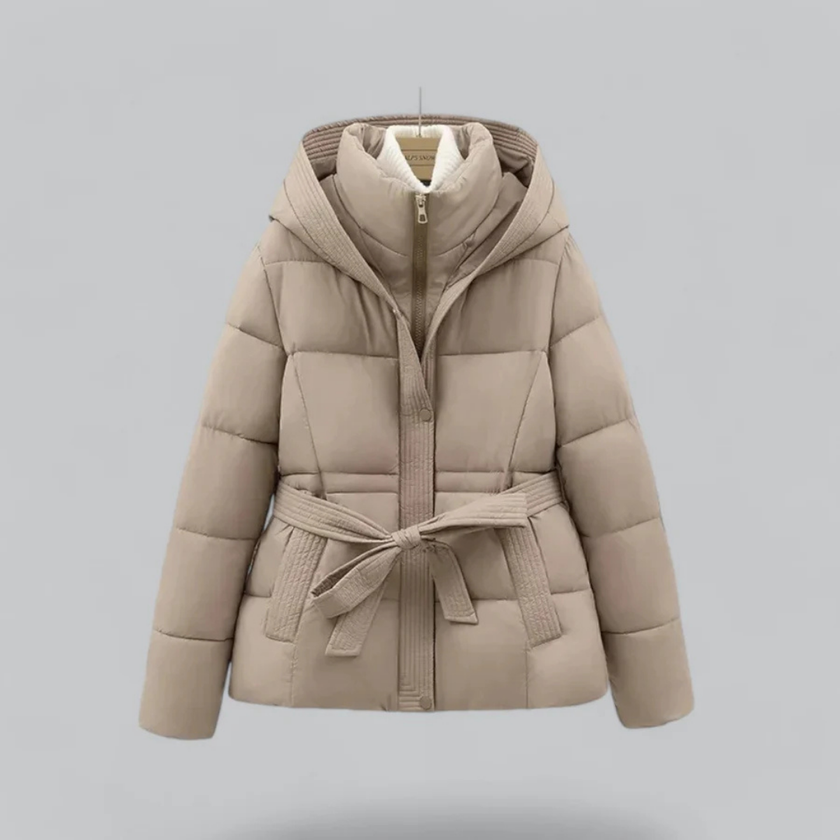 Elegant Puffer Coat with Hood - 4