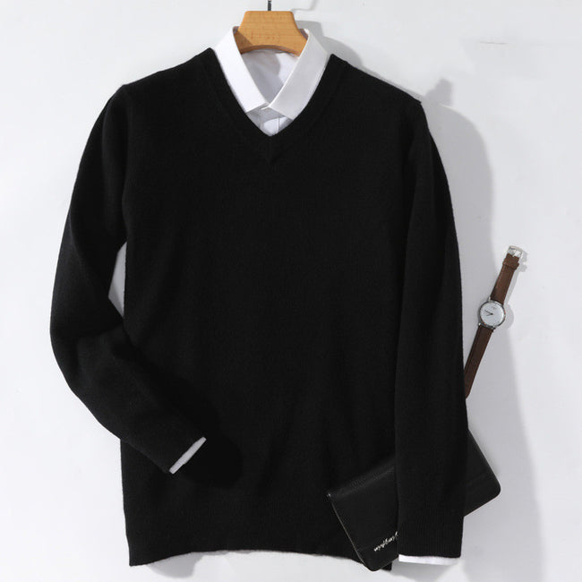 Cashmere V-Neck Sweater - 1