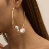 Handcrafted Baroque Pearl and Copper Earrings