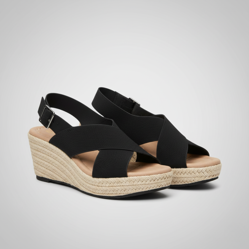 Maya - Women's Wedge Sandals Beige Suede