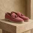 FJØRNA men's suede shoes with sleek design, featuring smooth brown suede material and classic lace-up style.
