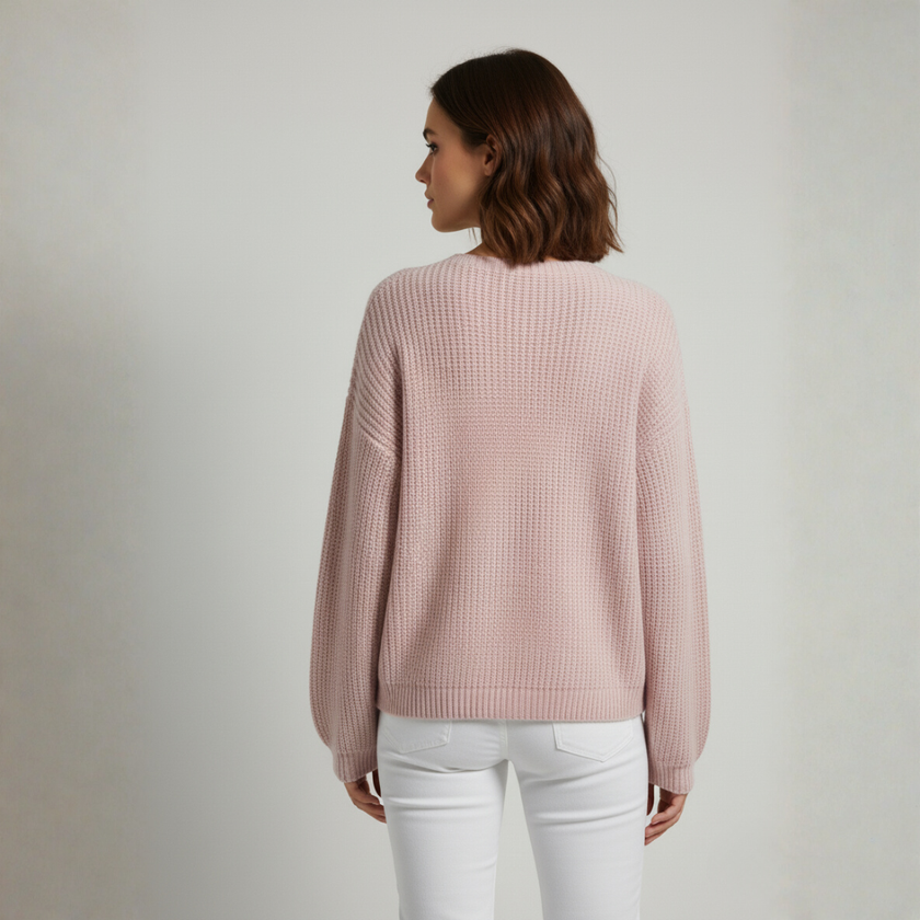 Casual Pullover Sweater Pink