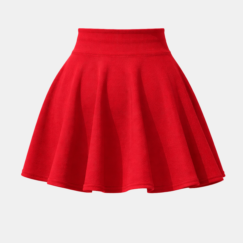 FJØRNA women's high waist mini skirt, stylish and fitted, shown on a model with a neutral background.