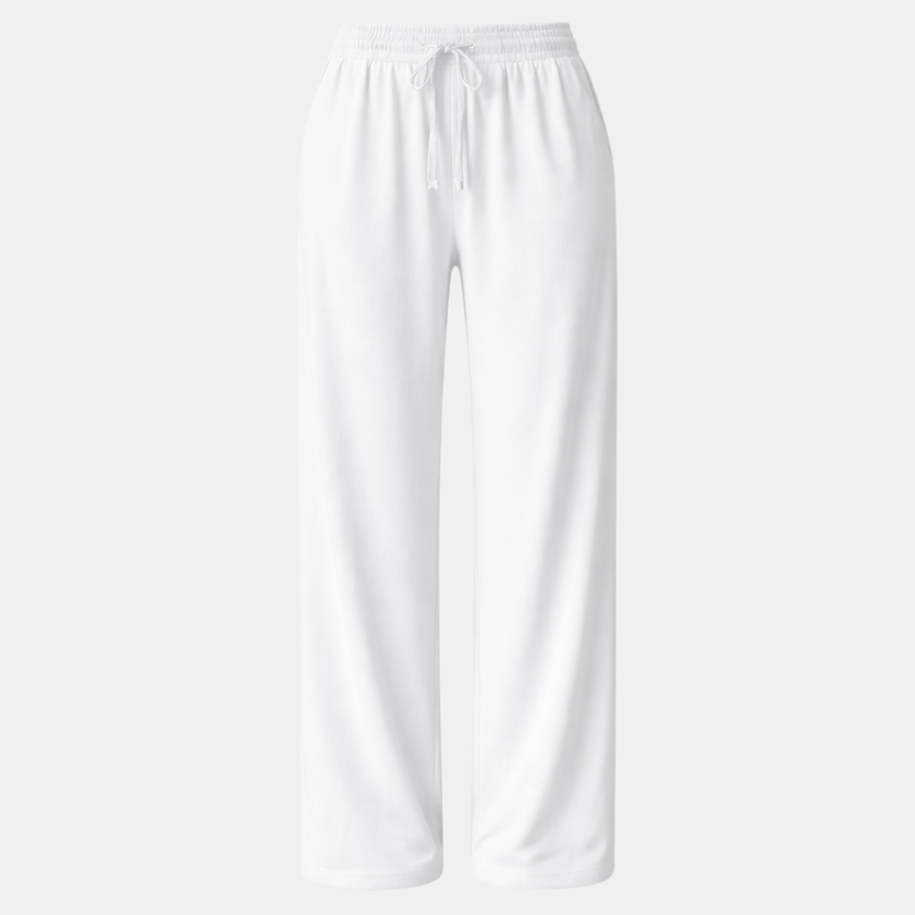 FJØRNA women's lounge trousers with drawstring waist, relaxed fit, soft fabric, suitable for casual and comfortable wear