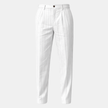 FJØRNA men's linen straight leg trousers with relaxed fit and striped pattern, casual and breathable pants for warm weather.