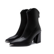 Black Chelsea Boots with Chrome Tip - 1