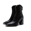 Black Chelsea Boots with Chrome Tip - 1