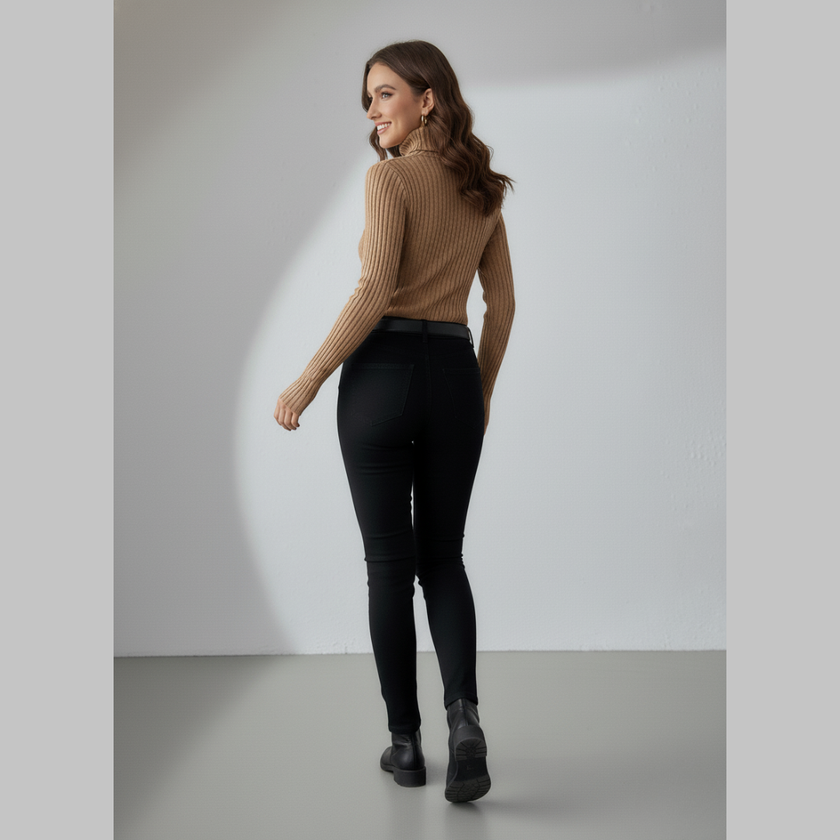 Women's Ribbed Turtleneck Sweater