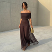 FJØRNA summer mini dress for women, flowy casual dress with lightweight fabric, perfect for warm weather and relaxed occasions.