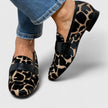 FJØRNA Clyanne premium orthopedic loafers in brown leather, showing the stylish design and comfortable fit.