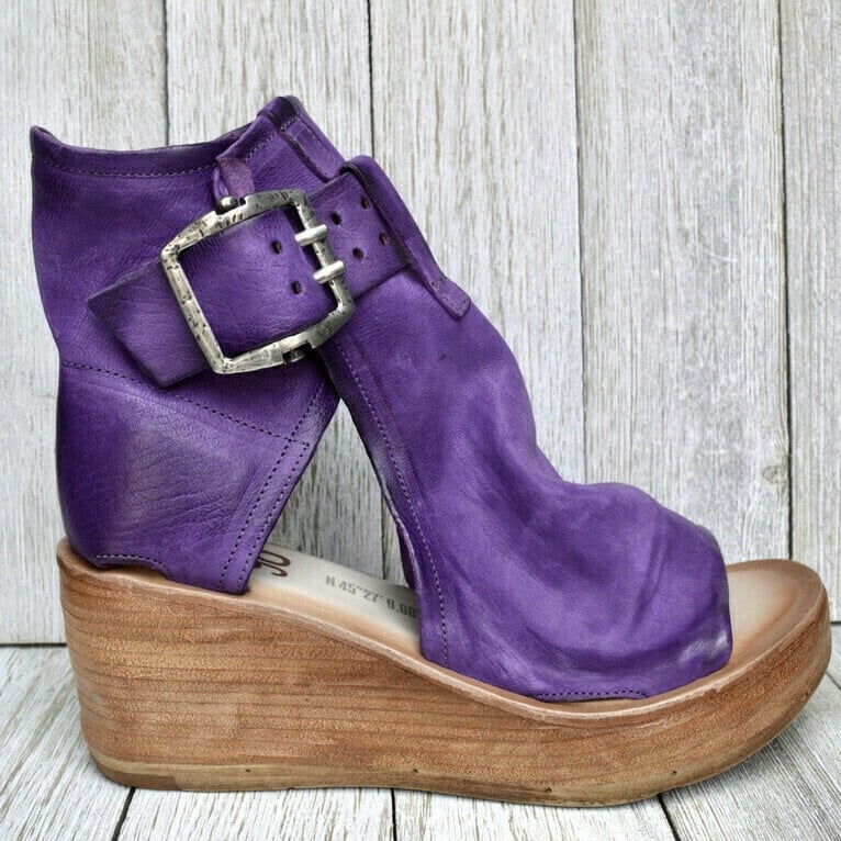 FJØRNA ELANA orthopedic boho wedge sandals with strappy design and cork heel, stylish and comfortable for casual wear.