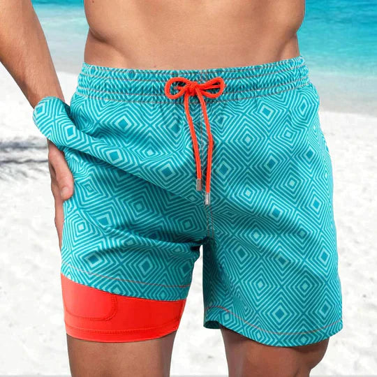 Men's FJØRNA secure fit swim shorts for men, beach-ready swimwear with quick-dry fabric and adjustable waistband.