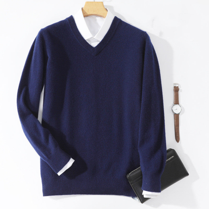 Cashmere V-Neck Sweater - 16