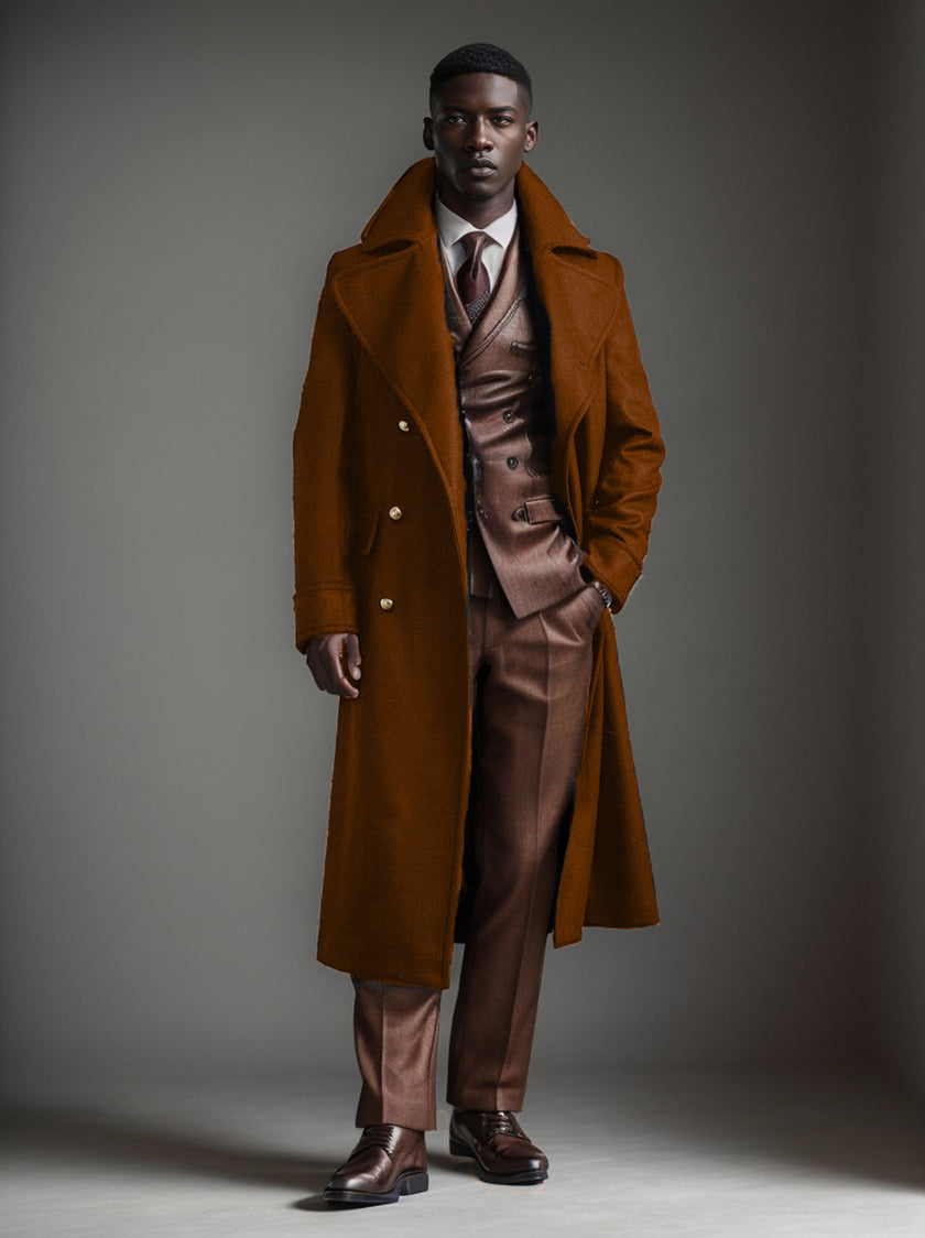 Ultra-Long Wool Coat Black - 4