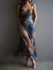 Chiffon Maxi Dress Retro For Women