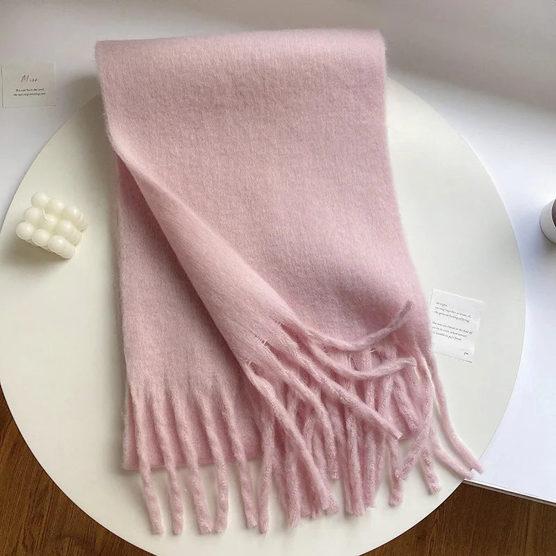 Luxury Winter Scarf Solid Color