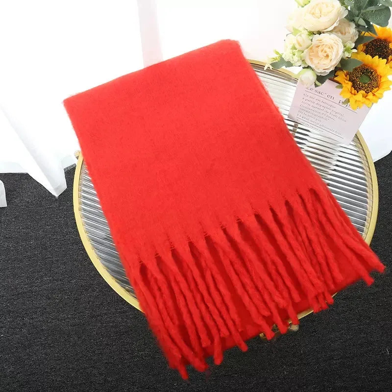Luxury Winter Scarf Solid Color