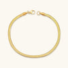 Clara | Elegant 14K Gold Herringbone Chain Bracelet