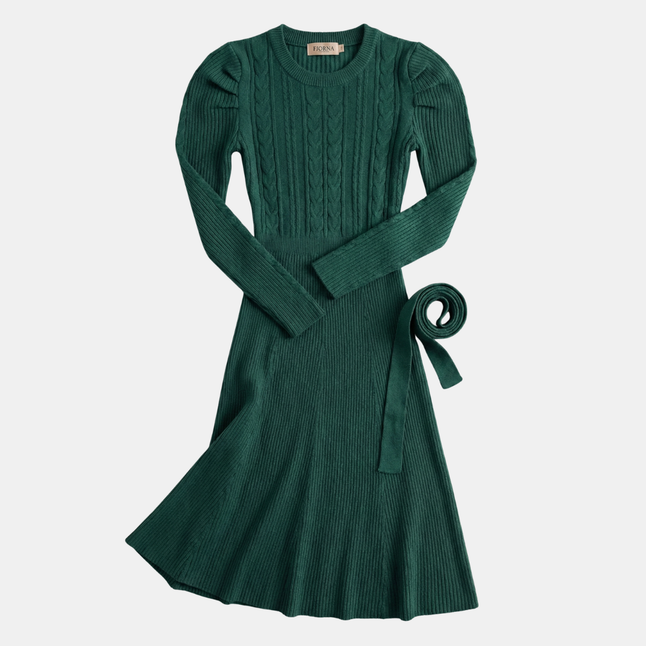 Elegant Knitted Jumper Dress Black