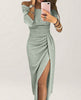 Ellinor | Sparkling Pleated Dress with Stylish Waistband