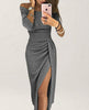 Ellinor | Sparkling Pleated Dress with Stylish Waistband