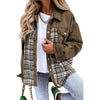 Annika | Premium Vegan Denim Long-Sleeved Checked Jacket with Buttons
