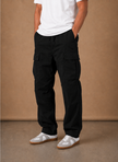 Men's cargo pants by FJØRNA with a relaxed fit, featuring multiple utility pockets for casual everyday wear.