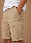 Men's FJØRNA cargo shorts with a relaxed fit, utility pockets, casual style, perfect for summer outdoor wear.