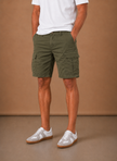 Men's cargo shorts in a relaxed utility fit, casual style, by FJØRNA, with multiple pockets and lightweight summer fabric.