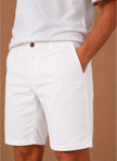 Men's FJØRNA chino shorts in smart casual cotton blend with tailored fit, shown in a relaxed fit style.