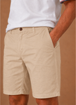 Men's FJØRNA chino shorts in cotton blend with tailored fit, casual style, and classic design, suitable for smart casual occasions.