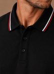 Men's classic tipped polo shirt by FJØRNA, smart casual cotton polo with a tailored fit and contrasting collar details.