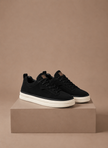 FJØRNA men's suede sneakers with slip-on design, featuring a classic smart casual style and sleek, comfortable look.