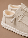 Men's breathable summer loafers by FJØRNA, lightweight linen casual shoes for comfortable warm-weather wear.