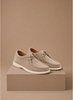 Men's FJØRNA suede moc-toe lace-up shoes, casual everyday footwear, shown in a stylish side view.