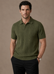 Men's slim fit summer polo shirt by FJØRNA, breathable casual wear in a stylish design, perfect for warm weather.