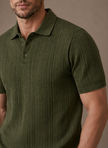 Men's summer polo shirt by FJØRNA, slim fit breathable casual men's polo shirt in lightweight fabric.