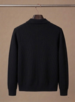 Men's breathable knit cardigan sweater by FJØRNA, smart casual layer, featuring a soft knit fabric and classic design.