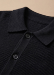 Men's breathable knit cardigan sweater by FJØRNA, smart casual layer with a relaxed fit and textured knit pattern.