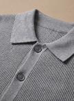 Men's breathable knit cardigan sweater by FJØRNA, showcasing a smart casual layered look with a cozy, stylish knit design.