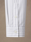 Men's cotton striped casual shirt by FJØRNA featuring a classic button-up style and a comfortable fit.