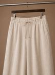Men's linen blend lightweight casual trousers by FJØRNA, stylish summer men's pants for smart, comfortable summer wear.