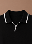 Men's slim fit polo shirt by FJØRNA featuring luxury cotton, contrast trim, and classic polo style.