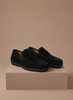 FJØRNA men's suede driving loafers, soft and comfortable slip-on shoes with sleek design and casual style.