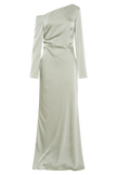 FJØRNA Studio | One-Shoulder Draped Long Sleeve Maxi Dress