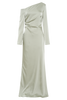 FJØRNA Studio | One-Shoulder Draped Long Sleeve Maxi Dress