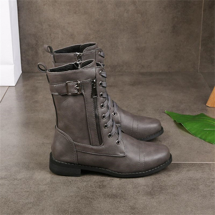 FJØRNA Erica Toe Side Zipper Orthopedic Boots in black with side zipper and supportive design, suitable for foot comfort and stability.